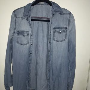 Charlotte Russe denim button down shirt